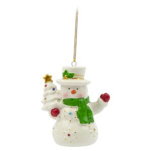 Radiant Treasures Illuminated 3-inch Snowman Christmas Ornament